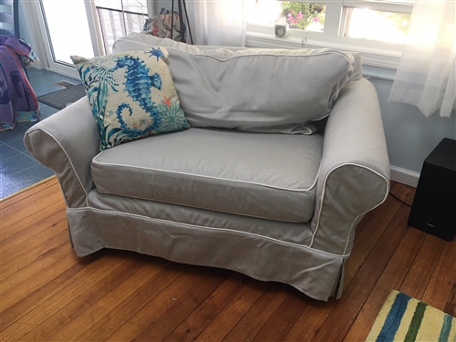 Charleston chair and a best sale half slipcover