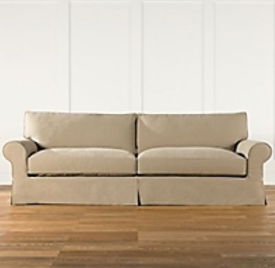 Rolled arm deals slipcovered sofa